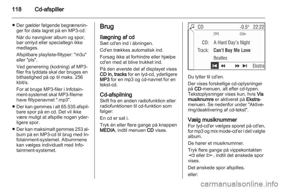 OPEL CORSA 2013  Instruktionsbog til Infotainment (in Danish) 