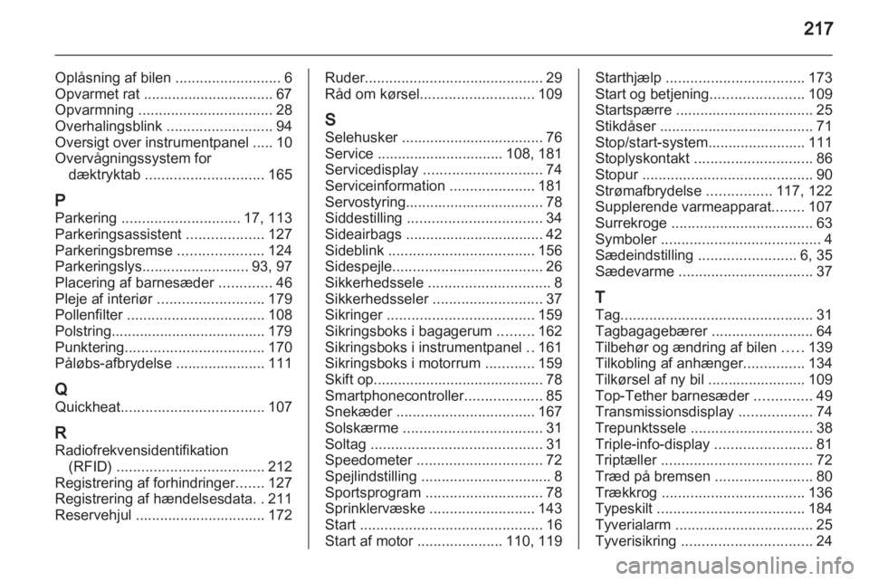 OPEL CORSA 2013  Instruktionsbog (in Danish) 