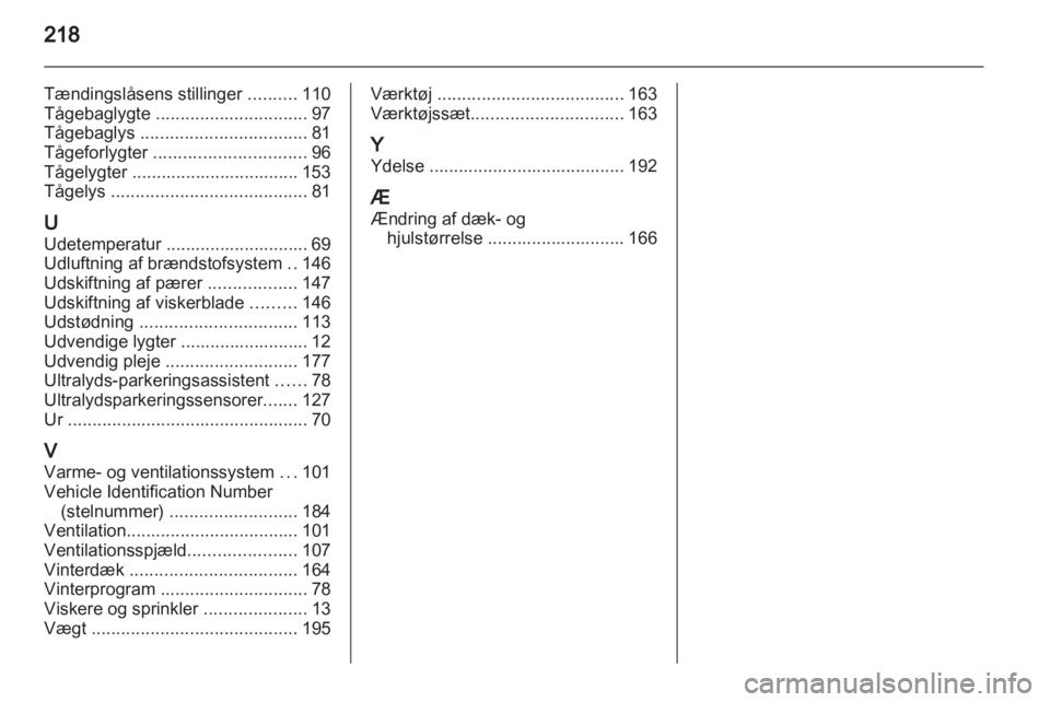 OPEL CORSA 2013  Instruktionsbog (in Danish) 