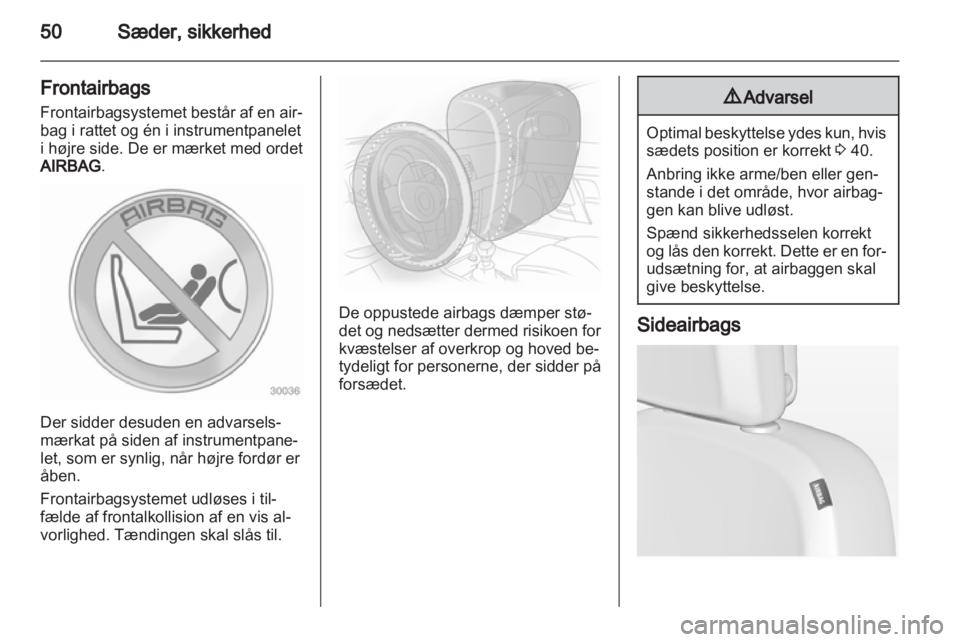 OPEL INSIGNIA 2010  Instruktionsbog (in Danish) 