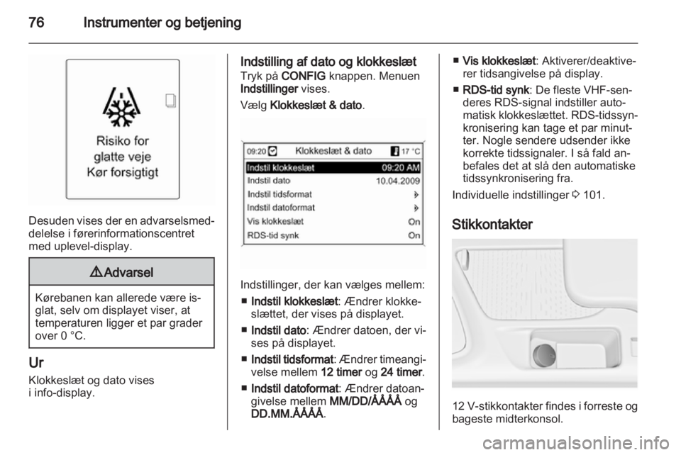 OPEL INSIGNIA 2010  Instruktionsbog (in Danish) 