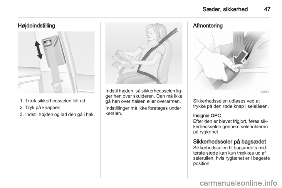 OPEL INSIGNIA 2011  Instruktionsbog (in Danish) 