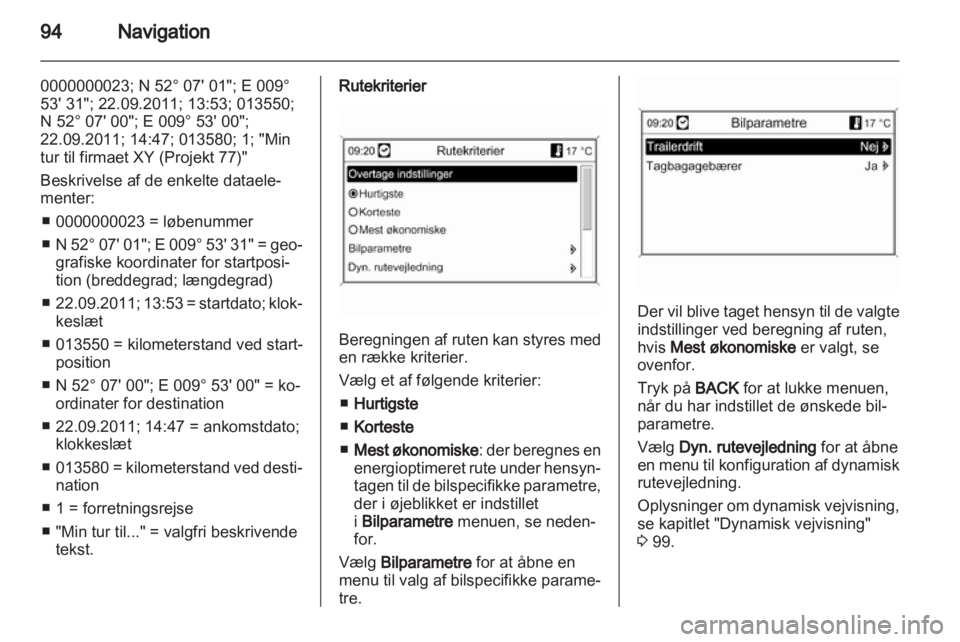 OPEL INSIGNIA 2012 Instruktionsbog til Infotainment (in Danish) OPEL INSIGNIA 2012 Instruktionsbog til Infotainment (in Danish)
