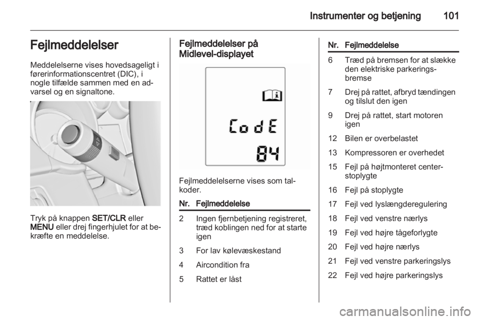 OPEL INSIGNIA 2013 Instruktionsbog (in Danish) OPEL INSIGNIA 2013 Instruktionsbog (in Danish)