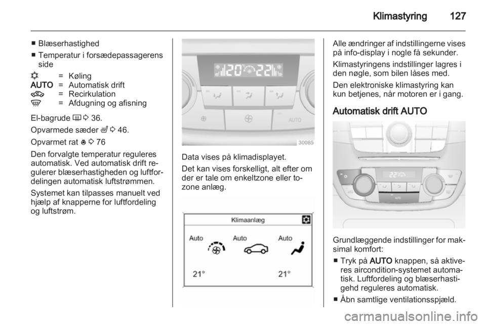 OPEL INSIGNIA 2013 Instruktionsbog (in Danish) OPEL INSIGNIA 2013 Instruktionsbog (in Danish)