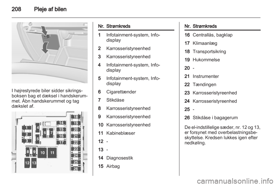 OPEL INSIGNIA 2013 Instruktionsbog (in Danish) OPEL INSIGNIA 2013 Instruktionsbog (in Danish)