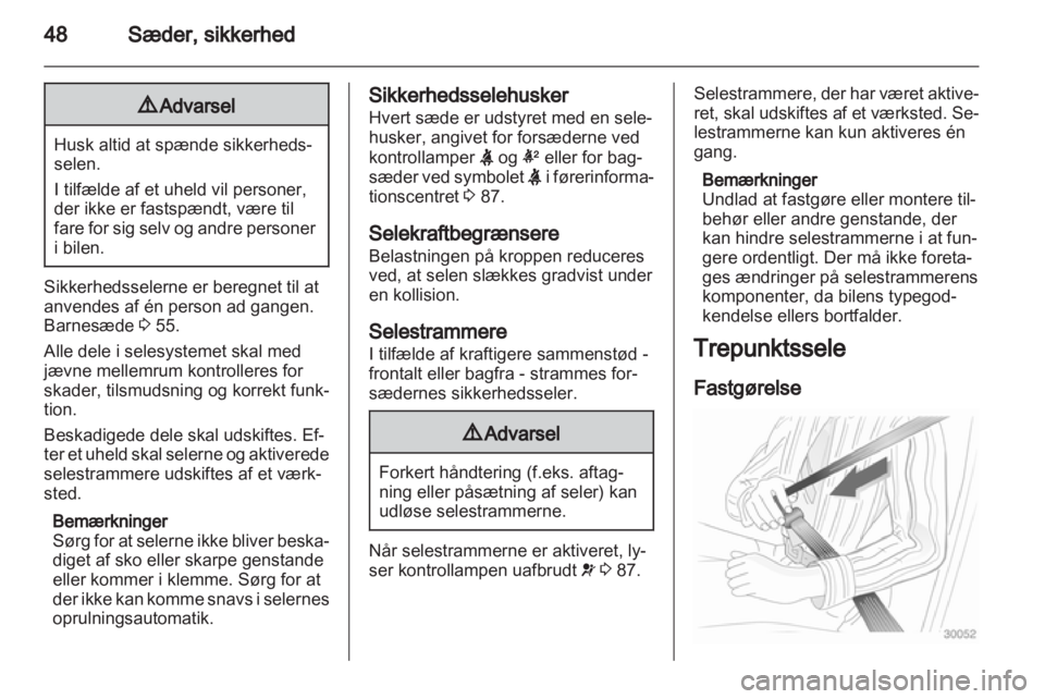 OPEL INSIGNIA 2013  Instruktionsbog (in Danish) 