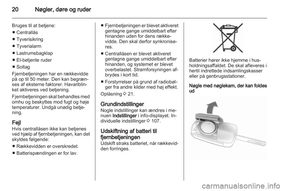 OPEL INSIGNIA 2013.5  Instruktionsbog (in Danish) 