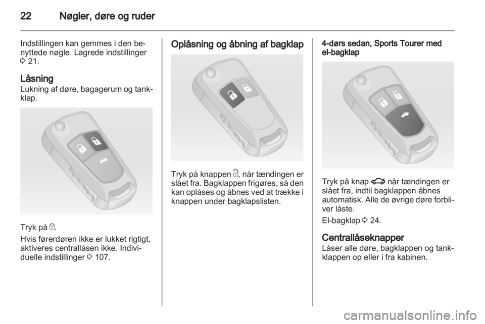 OPEL INSIGNIA 2013.5  Instruktionsbog (in Danish) 