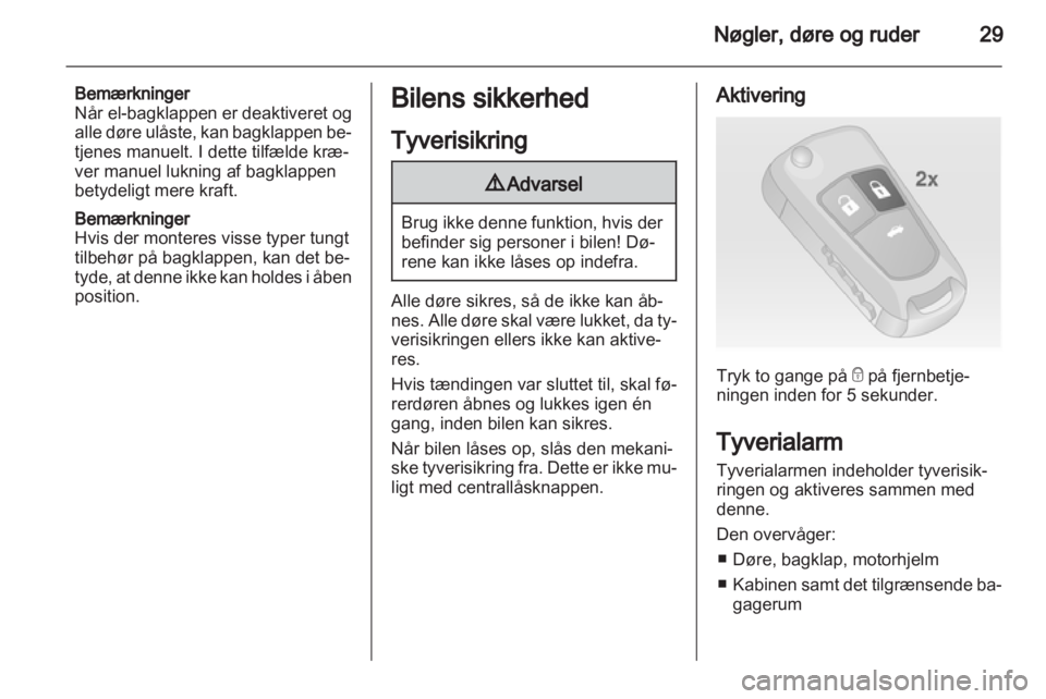 OPEL INSIGNIA 2013.5  Instruktionsbog (in Danish) 