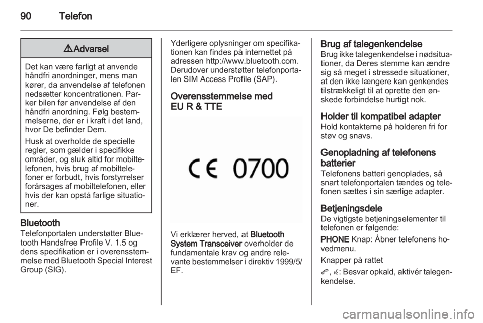 OPEL MERIVA 2011.25 Instruktionsbog til Infotainment (in Danish) OPEL MERIVA 2011.25 Instruktionsbog til Infotainment (in Danish)