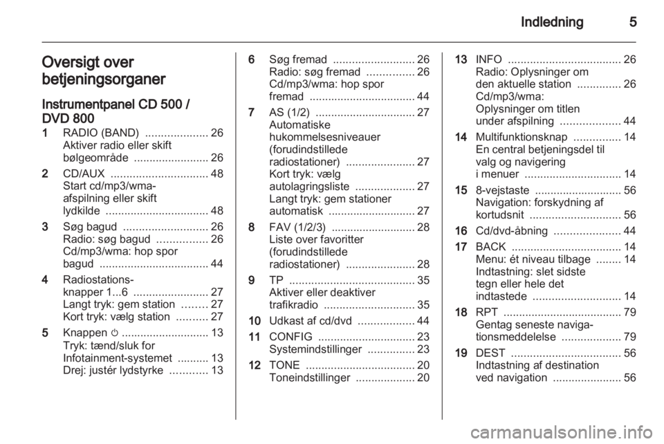 OPEL MERIVA 2011.5  Instruktionsbog til Infotainment (in Danish) 