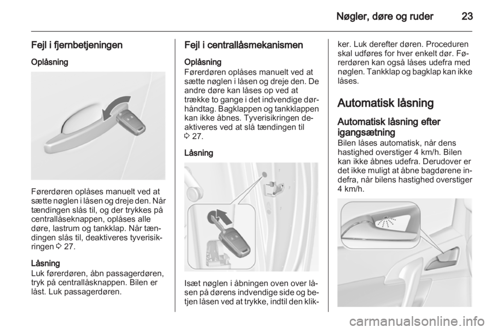 OPEL MERIVA 2011.5  Instruktionsbog (in Danish) 