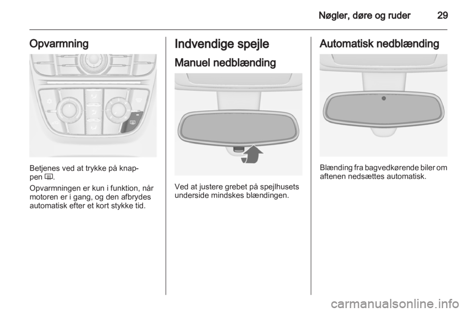 OPEL MERIVA 2011.5  Instruktionsbog (in Danish) 