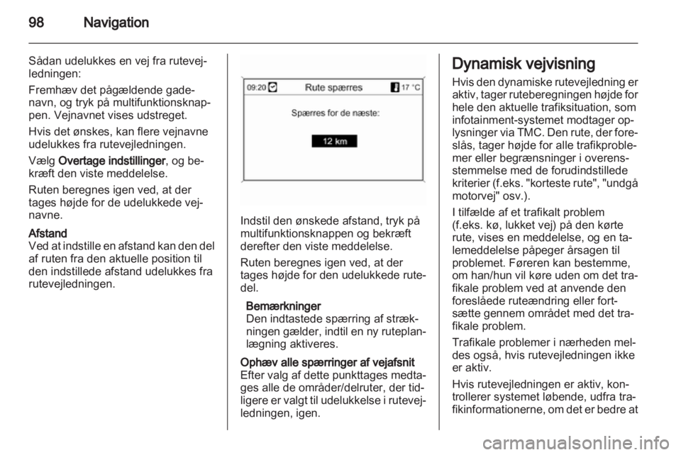 OPEL MERIVA 2012  Instruktionsbog til Infotainment (in Danish) 
