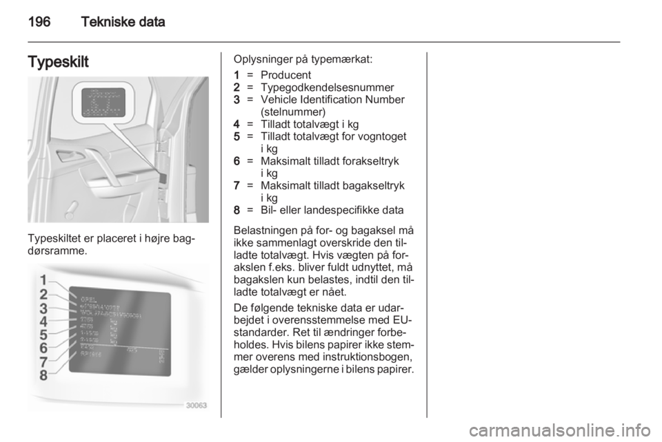 OPEL MERIVA 2012  Instruktionsbog (in Danish) 
