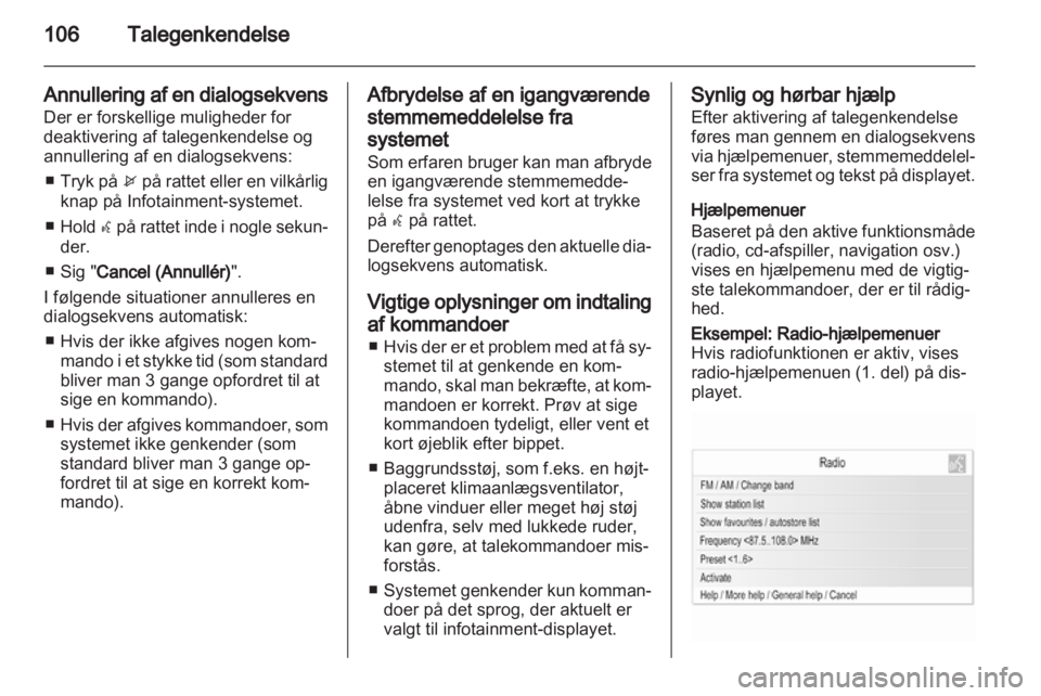 OPEL MERIVA 2013  Instruktionsbog til Infotainment (in Danish) 