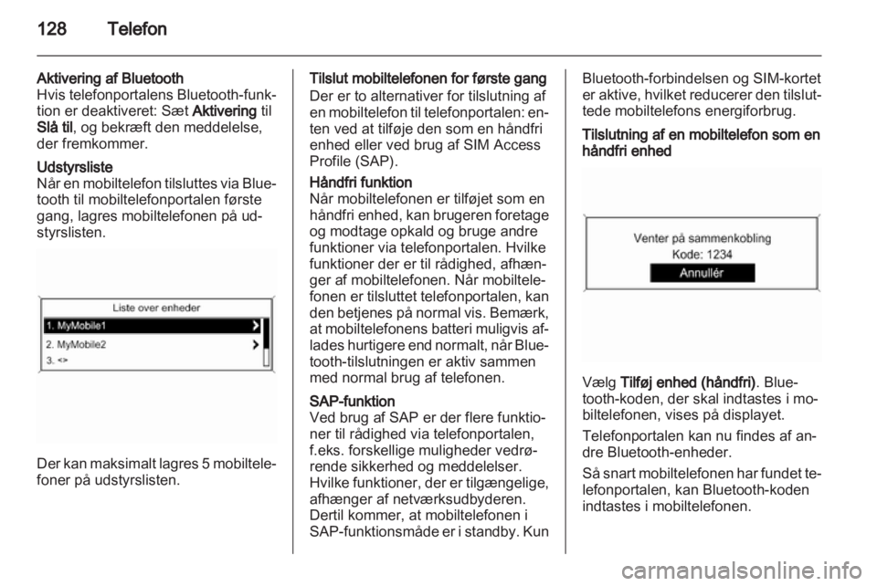 OPEL MERIVA 2013  Instruktionsbog til Infotainment (in Danish) 