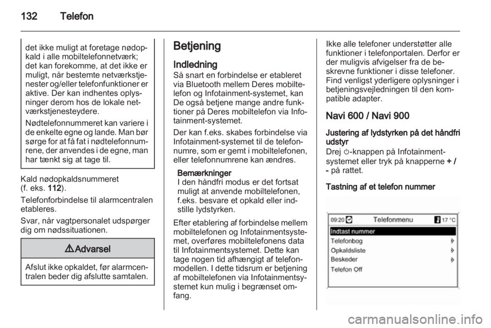 OPEL MERIVA 2013  Instruktionsbog til Infotainment (in Danish) 