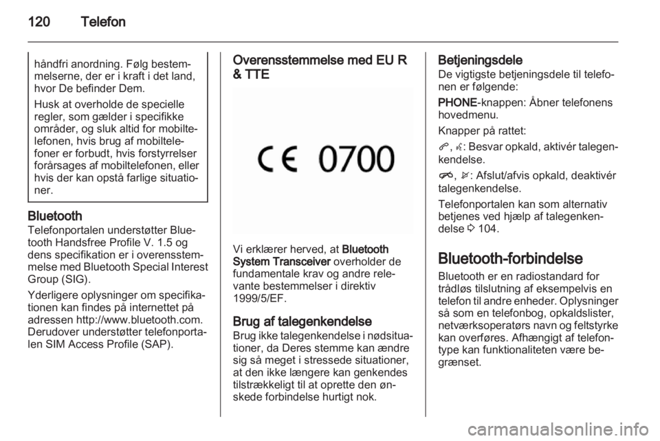 OPEL MERIVA 2013.5 Instruktionsbog til Infotainment (in Danish) OPEL MERIVA 2013.5 Instruktionsbog til Infotainment (in Danish)