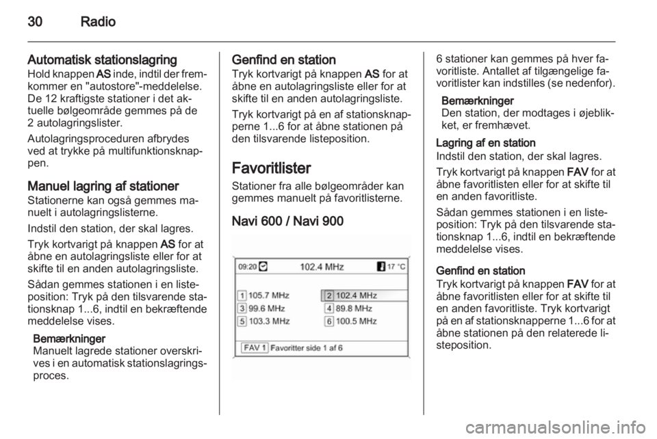 OPEL MERIVA 2013.5  Instruktionsbog til Infotainment (in Danish) 