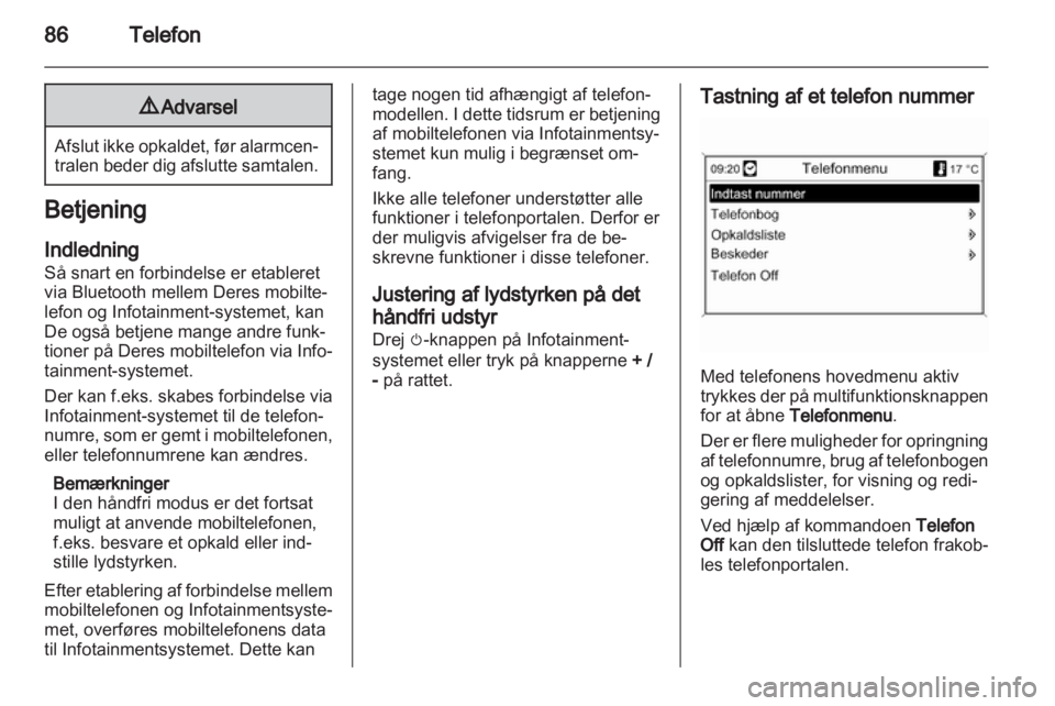 OPEL MOKKA 2013  Instruktionsbog til Infotainment (in Danish) 