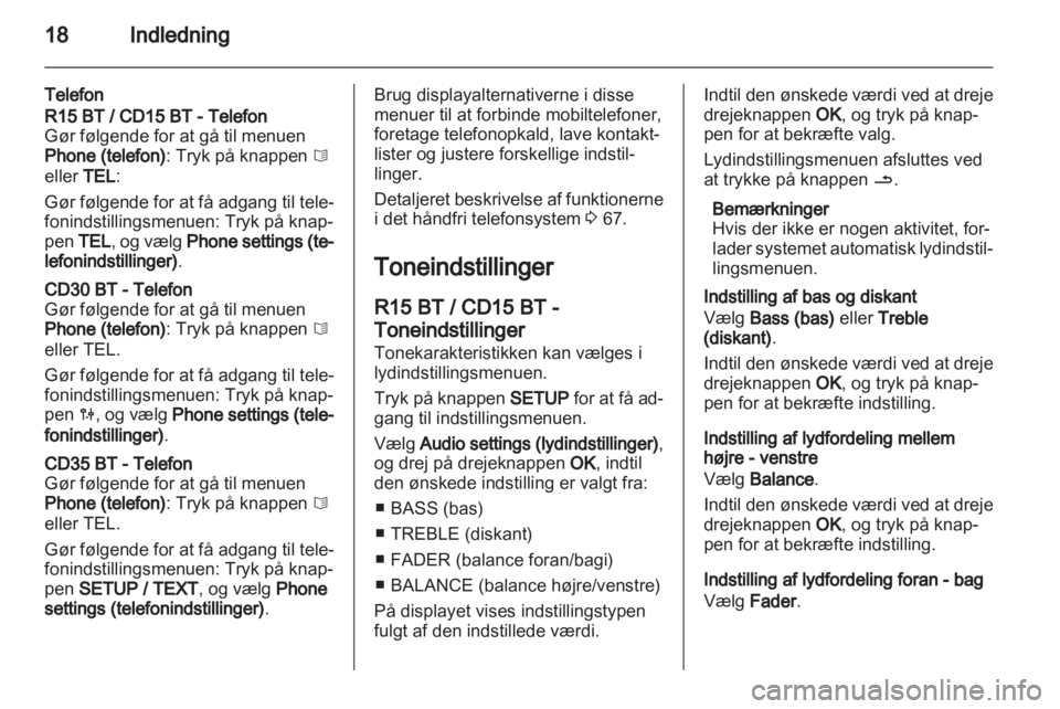 OPEL VIVARO 2013  Instruktionsbog til Infotainment (in Danish) 