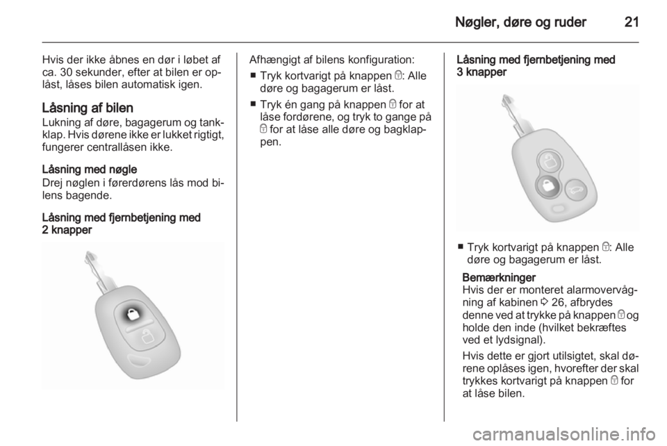 OPEL VIVARO 2012  Instruktionsbog (in Danish) 