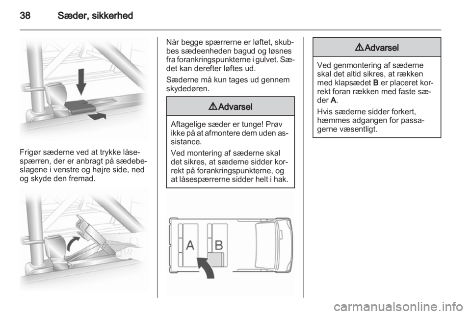 OPEL VIVARO 2012  Instruktionsbog (in Danish) 