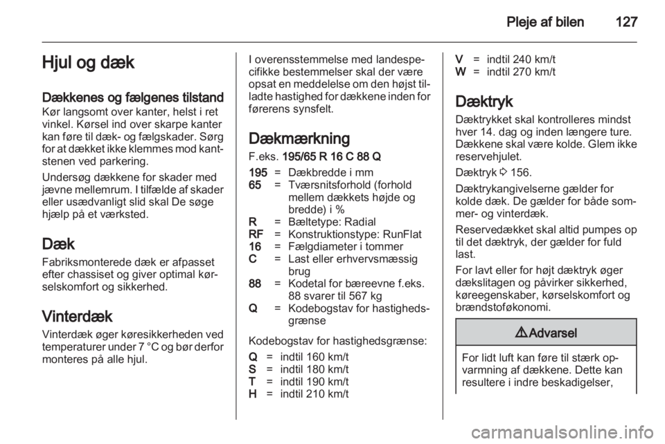 OPEL VIVARO 2013  Instruktionsbog (in Danish) 