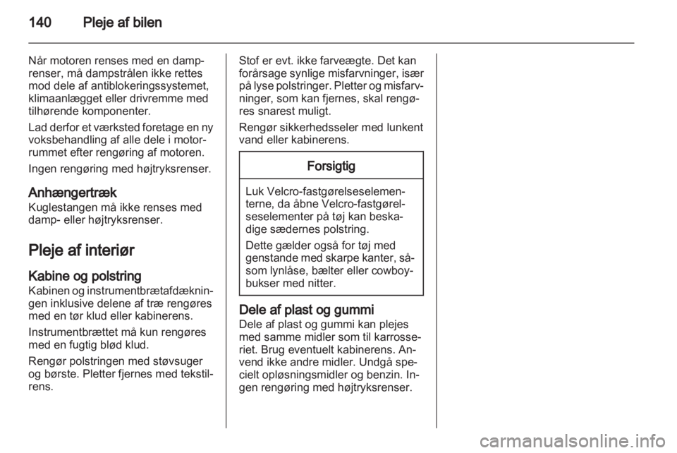 OPEL VIVARO 2013  Instruktionsbog (in Danish) 