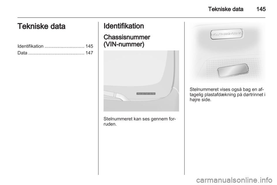 OPEL VIVARO 2013  Instruktionsbog (in Danish) 