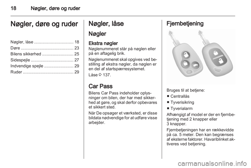 OPEL VIVARO 2013.5  Instruktionsbog (in Danish) 