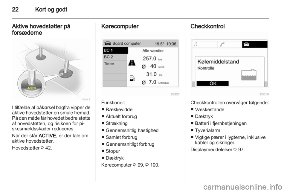 OPEL ZAFIRA 2010  Instruktionsbog (in Danish) 