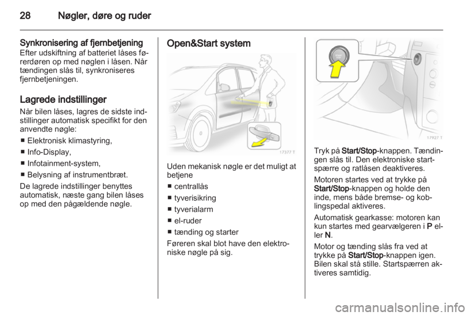 OPEL ZAFIRA 2010  Instruktionsbog (in Danish) 