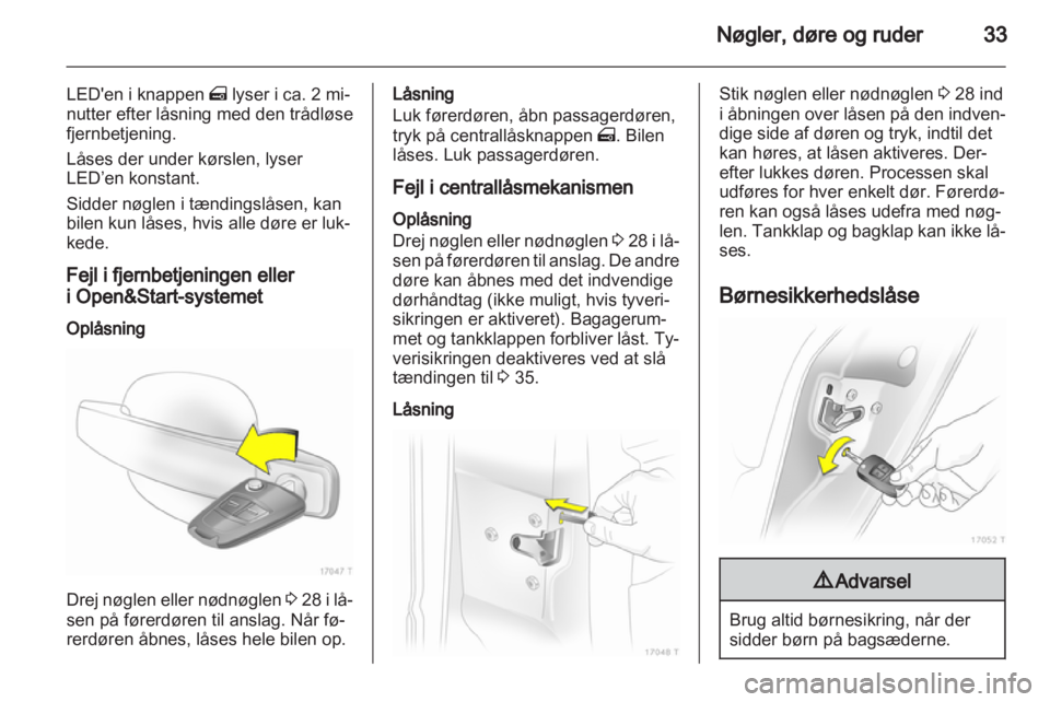 OPEL ZAFIRA 2010  Instruktionsbog (in Danish) 