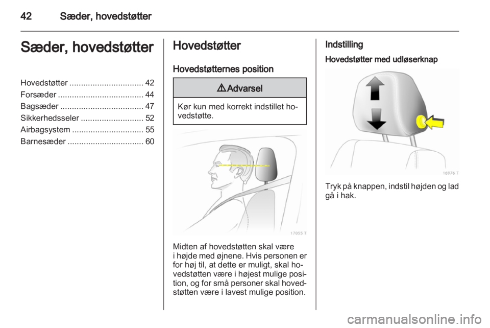 OPEL ZAFIRA 2010  Instruktionsbog (in Danish) 