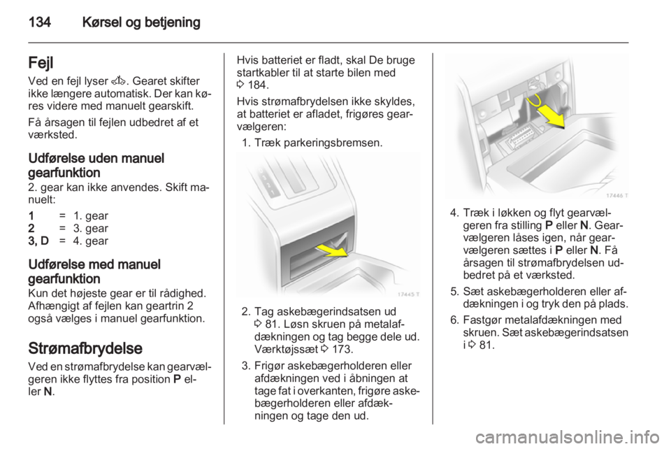 OPEL ZAFIRA 2011  Instruktionsbog (in Danish)  OPEL ZAFIRA 2011  Instruktionsbog (in Danish)