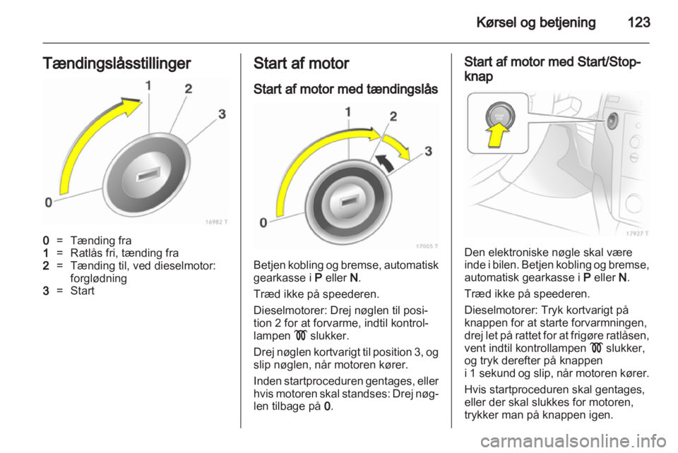 OPEL ZAFIRA 2012 Instruktionsbog (in Danish) OPEL ZAFIRA 2012 Instruktionsbog (in Danish)