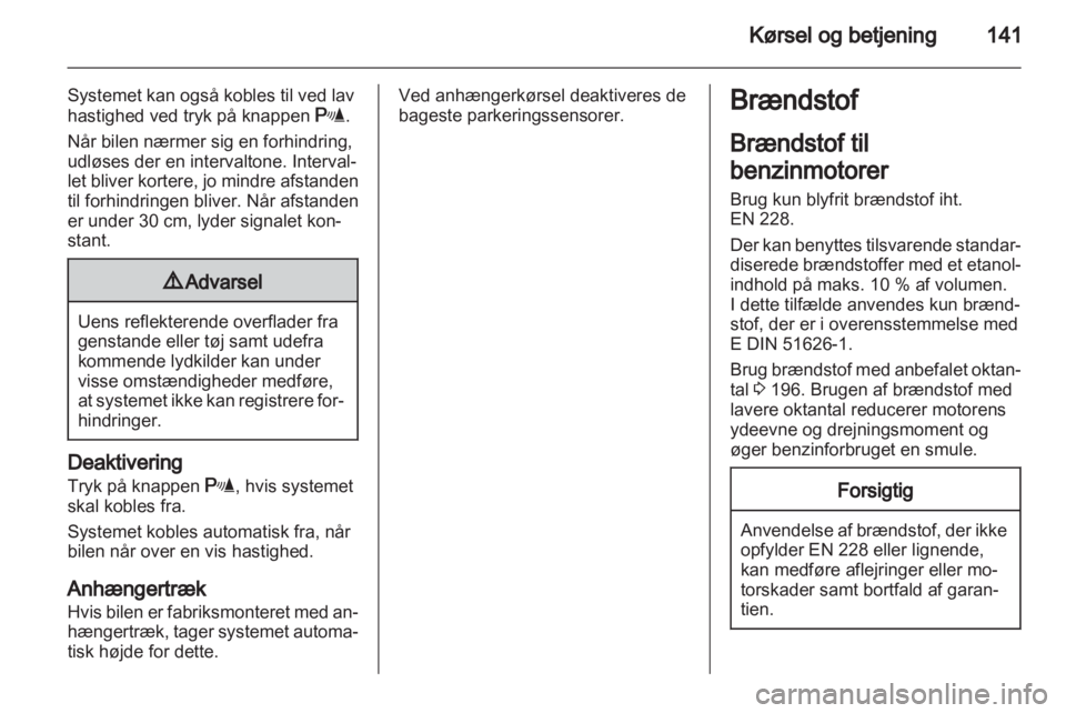OPEL ZAFIRA 2012 Instruktionsbog (in Danish) OPEL ZAFIRA 2012 Instruktionsbog (in Danish)