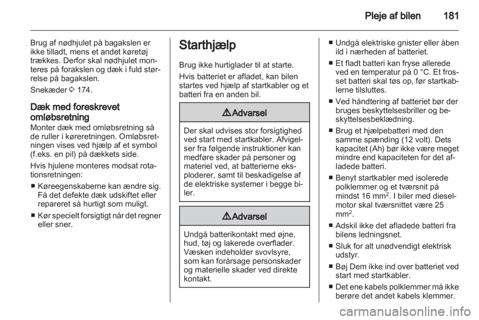 OPEL ZAFIRA 2012  Instruktionsbog (in Danish) 
