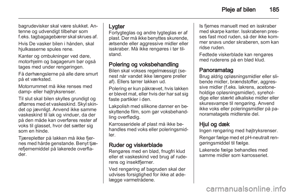 OPEL ZAFIRA 2012  Instruktionsbog (in Danish) 