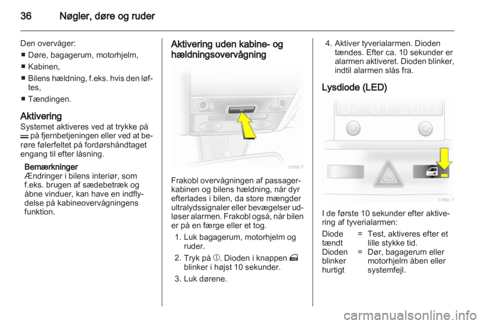 OPEL ZAFIRA 2012  Instruktionsbog (in Danish) 