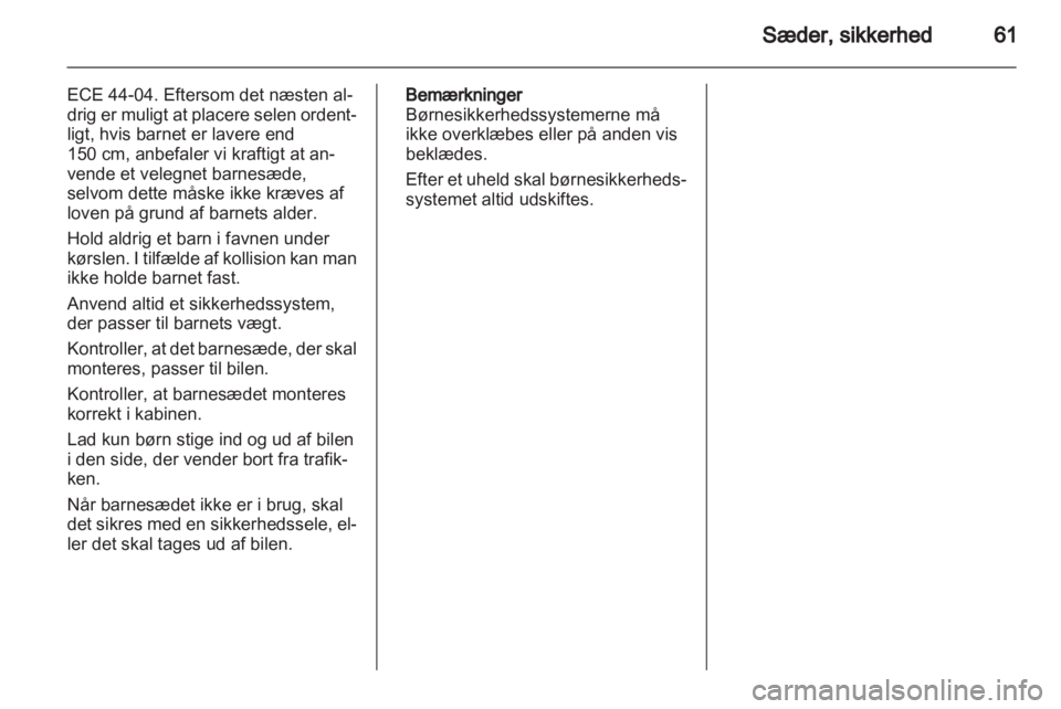 OPEL ZAFIRA 2012  Instruktionsbog (in Danish) 