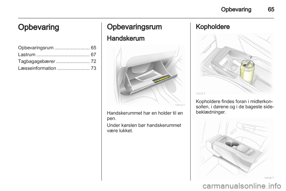 OPEL ZAFIRA 2012  Instruktionsbog (in Danish) 