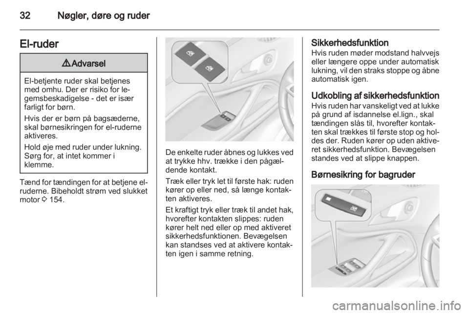 OPEL ZAFIRA TOURER 2013  Instruktionsbog (in Danish) 