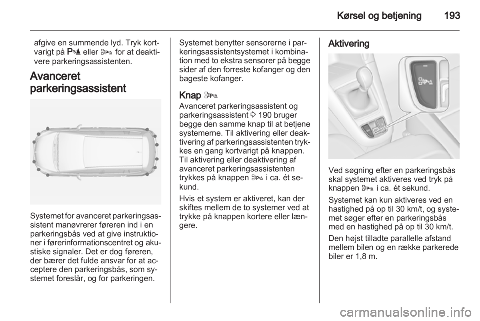 OPEL ZAFIRA TOURER 2013.5  Instruktionsbog (in Danish) 