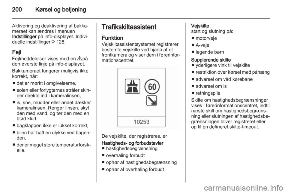 OPEL ZAFIRA TOURER 2013.5  Instruktionsbog (in Danish) 
