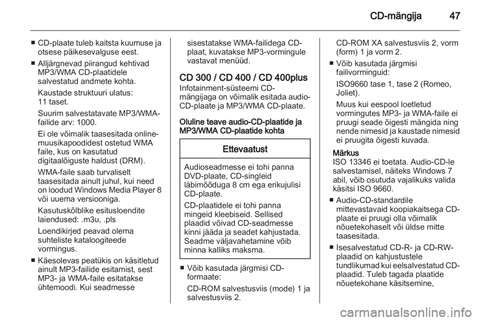 OPEL ASTRA J 2013  Infotainment-süsteemi juhend (in Estonian) 