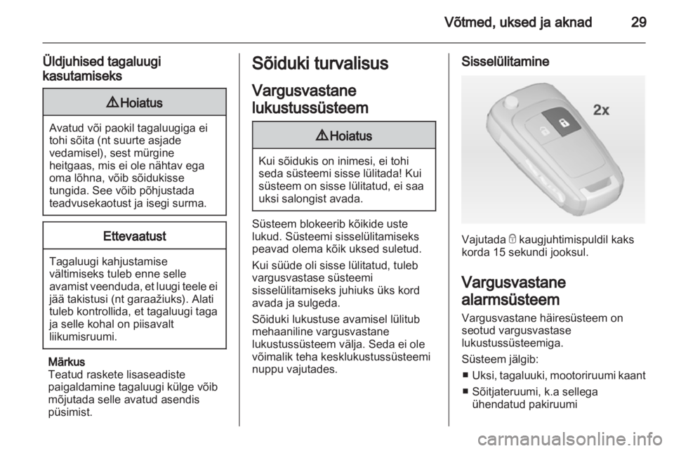 OPEL ASTRA J 2013.5  Omaniku käsiraamat (in Estonian) 
